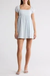 Abound Floral Babydoll Dress In Blue Illusion