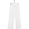 Abound Flowy Tie Waist Cotton & Linen Pants In White Blanc