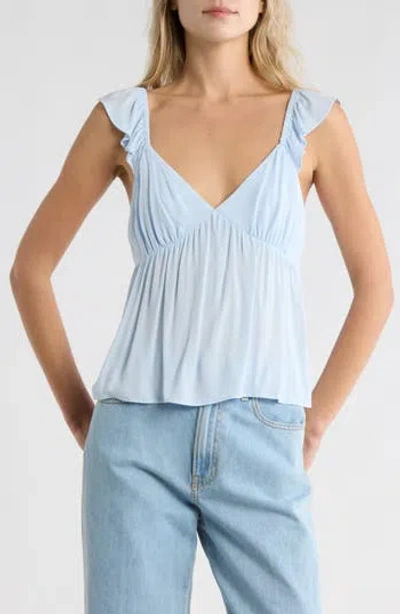 Abound Flutter Sleeve Babydoll Tank Top In Blue