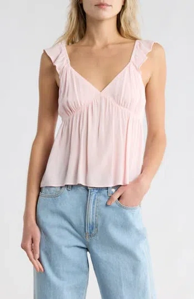 Abound Flutter Sleeve Babydoll Tank Top In Pink