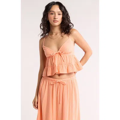 Abound Front Tie Gauze Cami In Orange
