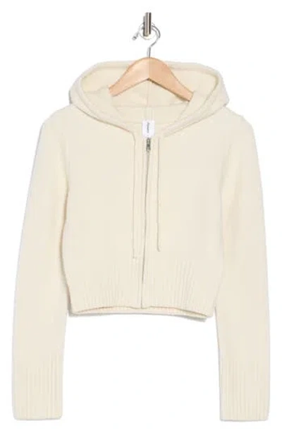 Abound Front Zip Hooded Sweater In Ivory Dove