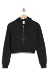 Abound Full Zip Crop Hoodie In Black Jet