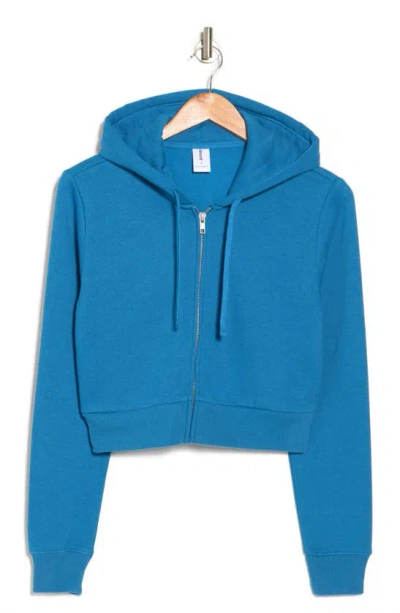 Abound Full Zip Crop Hoodie In Blue Water