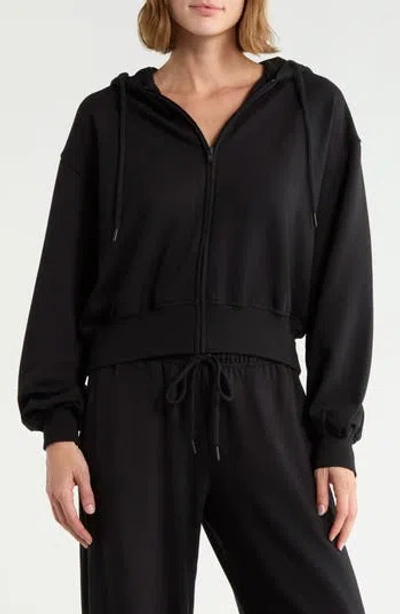 Abound Full Zip Fleece Hoodie In Black