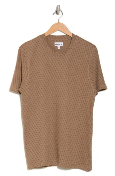 Abound Jacquard Knit T-shirt In Brown Bark Jacquard