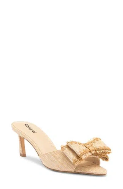 Abound Janice Raffia Bow Sandal In Beige Sand Raffia