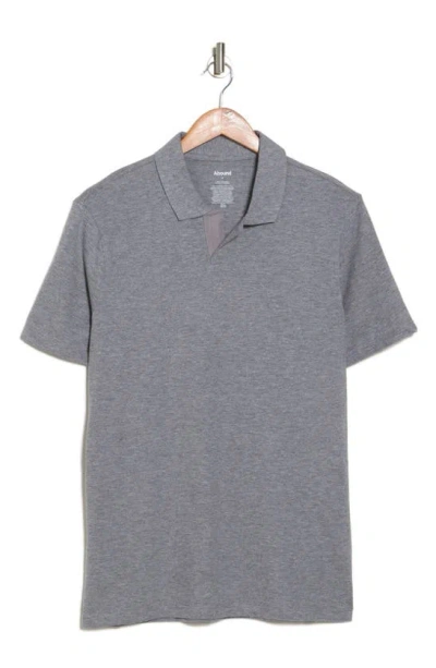 Abound Johnny Collar Polo In Gray