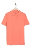 Abound Johnny Collar Short Sleeve Polo In Coral Fusion
