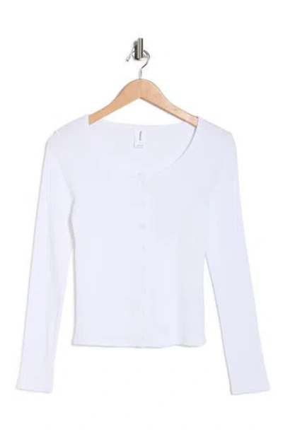 Abound Knit Cardigan In White