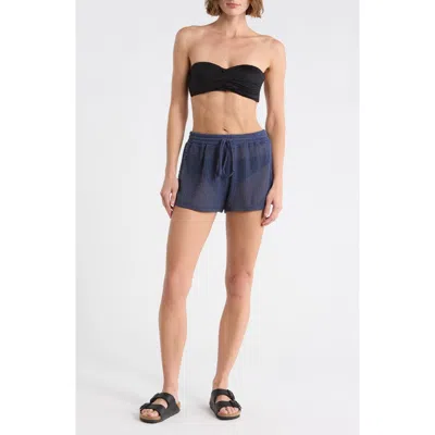 Abound Knit Dolphin Hem Shorts In Blue