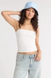Abound Knit Tube Top In White