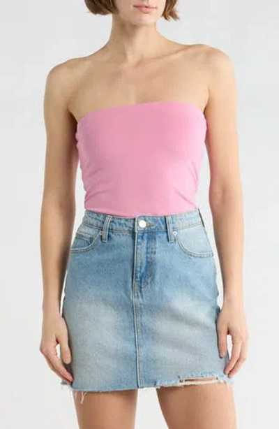 Abound Knit Tube Top In Pink