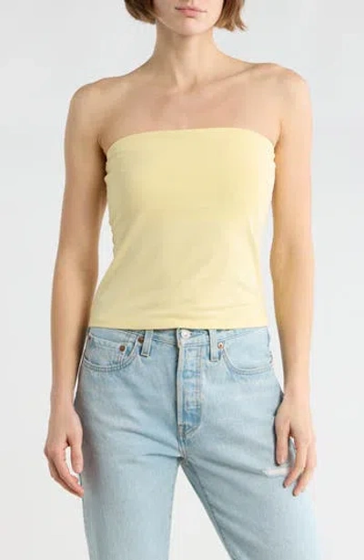 Abound Knit Tube Top In Yellow