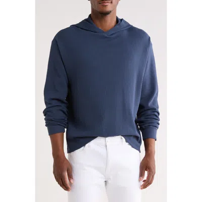 Abound Long Sleeve Boxy Waffle Knit Hoodie In Navy Spellbound