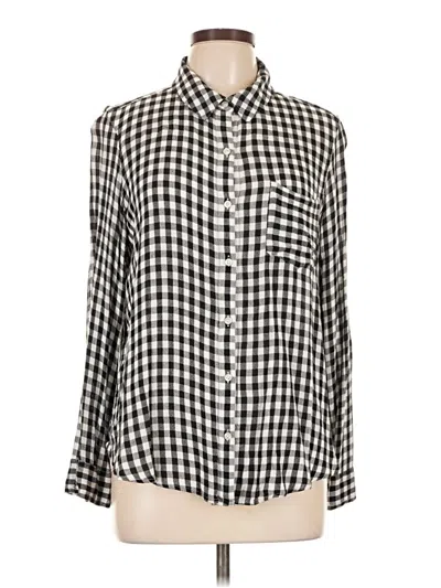 Pre-owned Abound Long Sleeve Button Down Shirt In Black