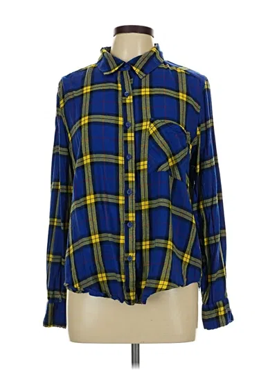 Pre-owned Abound Long Sleeve Button Down Shirt In Blue