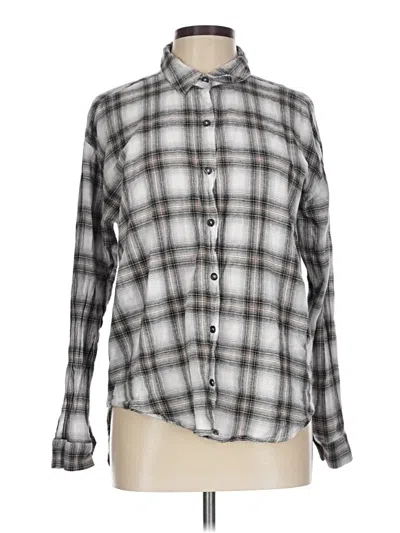 Pre-owned Abound Long Sleeve Button Down Shirt In Gray