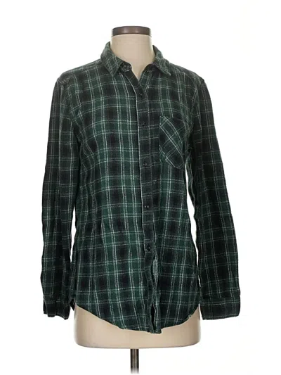 Pre-owned Abound Long Sleeve Button Down Shirt In Green