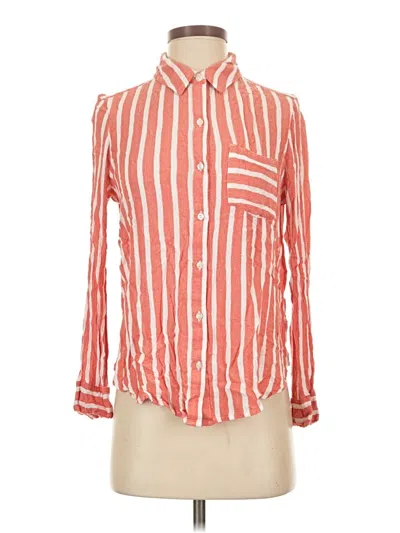 Pre-owned Abound Long Sleeve Button Down Shirt In Orange
