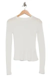 Abound Long Sleeve Rib Knit T-shirt In White Blanc