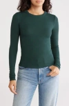 Abound Long Sleeve Rib Knit T-shirt In Green