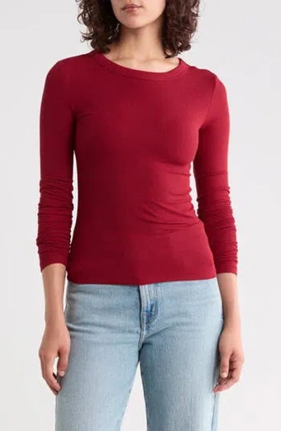 Abound Long Sleeve Rib Knit T-shirt In Red
