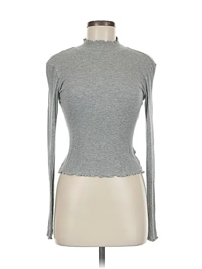 Pre-owned Abound Long Sleeve Top Gray Turtleneck Tops