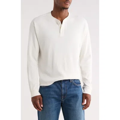 Abound Long Sleeve Waffle Knit Henley In Ivory Egret