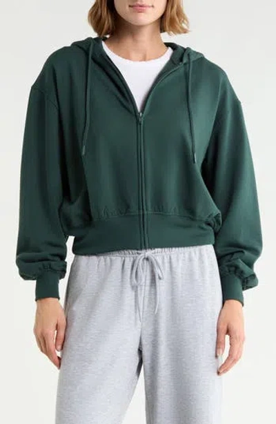 Abound Loved Fleece Full Zip Hoodie In Green Gables