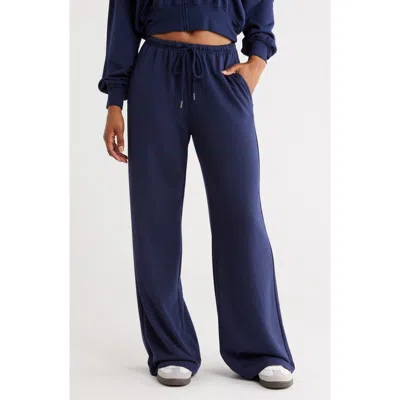 Abound Loved Fleece Wide Leg Sweatpants In Blue