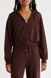 Abound Loved Fleece Zip Hoodie In Brown