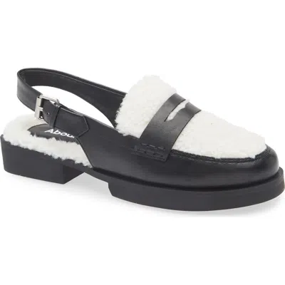 Abound Luciana Faux Shearling Slingback Loafer Mule In Black