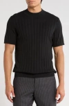 Abound Mock Neck Rib Sweater In Black