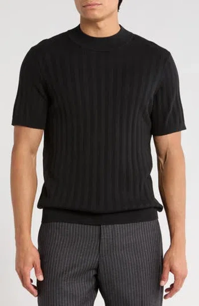 Abound Mock Neck Rib Sweater In Black