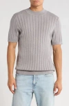 Abound Mock Neck Rib Sweater In Gray