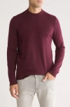 Abound Mock Neck Sweater In Burgundy Royale