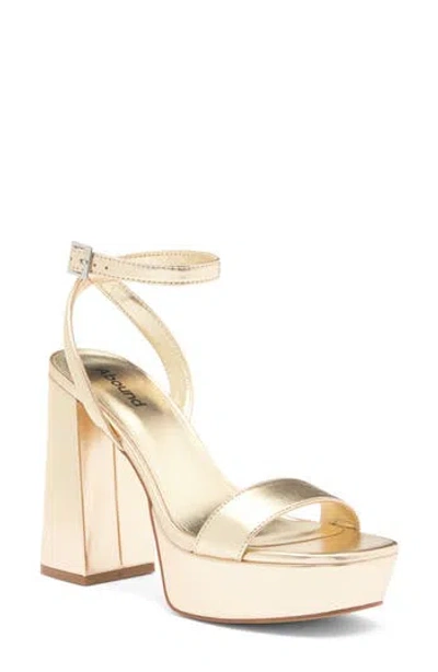 Abound Monica Block Heel Platform Sandal In Gold Light Metallic