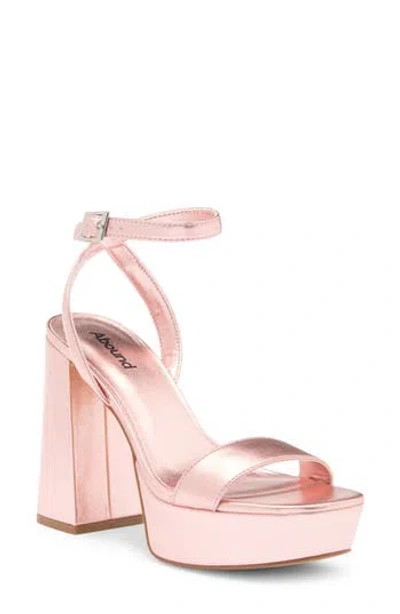 Abound Monica Block Heel Platform Sandal In Rose Gold Metallic