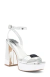 Abound Monica Block Heel Platform Sandal In Silver Metallic