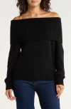 Abound Off The Shoulder Sweater In Black