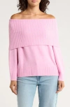 Abound Off The Shoulder Sweater In Pink