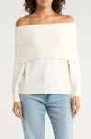 Abound Off The Shoulder Sweater In White