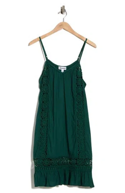Abound Open Knit Inset Minidress In Green