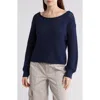 Abound Open Stitch Cotton Sweater In Navy Iris