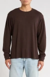 Abound Oversize Crewneck Thermal Top In Brown