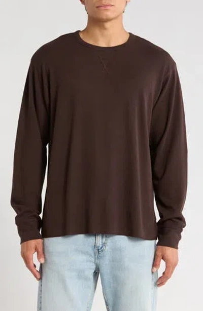 Abound Oversize Crewneck Thermal Top In Brown