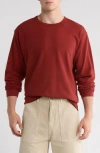 Abound Oversize Crewneck Thermal Top In Red