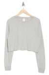 Abound Oversized Crop Pullover In Grey Light Heather