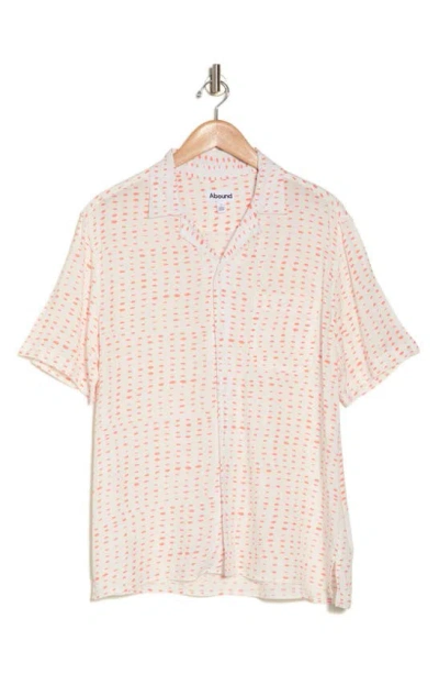Abound Painted Pebbles Camp Shirt In White-coral Painted Pebbles